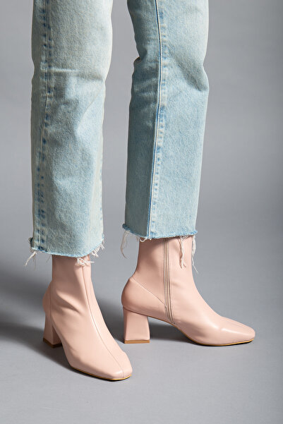 camaiore Kadın Streç Bilekli Topuklu Bot pudra pembe