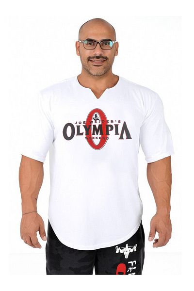 Full power Comfortable Fit Sports T-Shirt Olympia Printed White Oversize