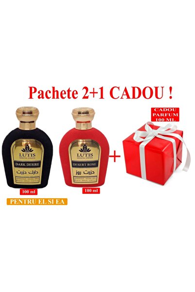 PA Pachet Parfum Arabesc El si Ea Dark Desire 100 ml - Desert Rose 100 ml+Parfum 100 ml Cadou surpriza