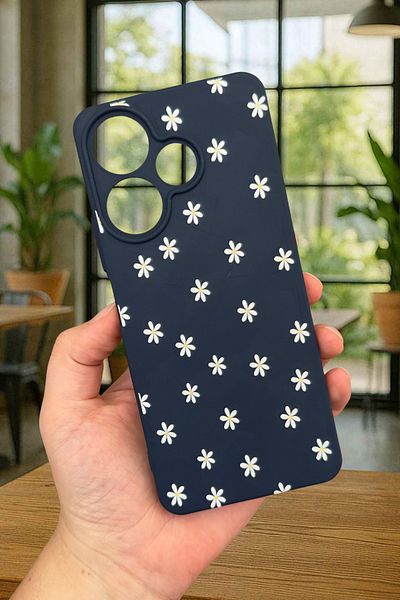 Vip Case Xiaomi Redmi 13 4g Mini Daisy Patterned Silicone Shock Absorbing Classic Protected Rubber Case277
