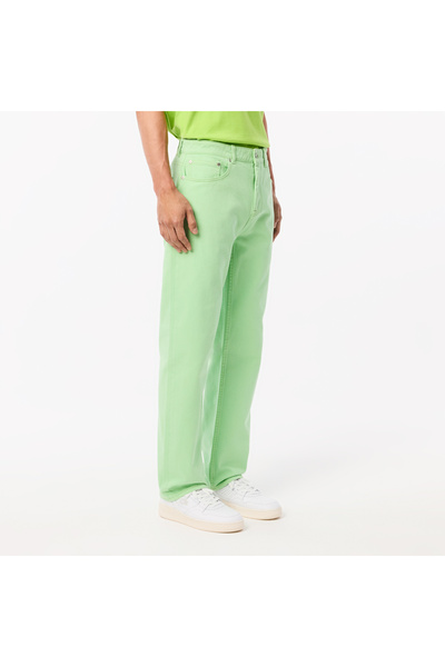Lacoste Erkek Straight Fit Denim Yeşil Pantolon