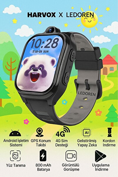 L'eDoren HX 4G Pro + Plus Android Sim Kartlı Akıllı Çocuk Saati | GPS Konum, ...