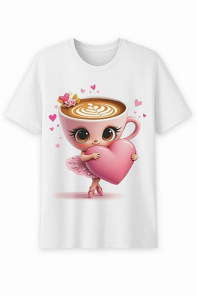 Malfini TRICOU BUMBAC COPII PERSONALIZAT ”BALERINA CAPPUCCINA”