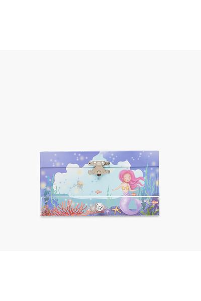 Lifestyle Mermaid Print Musical Jewellery Box with Drawer - 15x11x9 cms