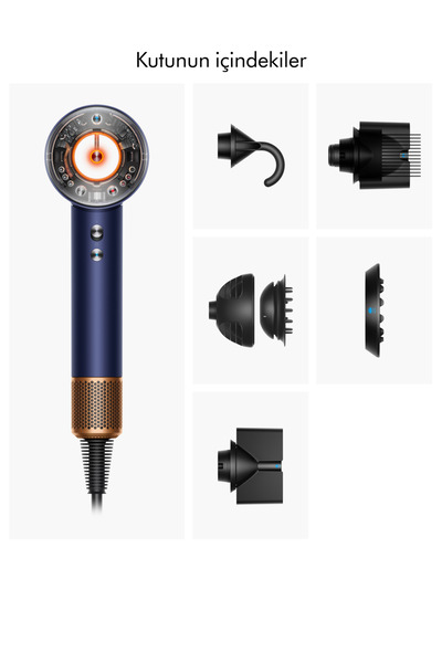 DYSON Supersonic Nural™ saç kurutma makinesi (Prusya mavisi/Parlak bakır)