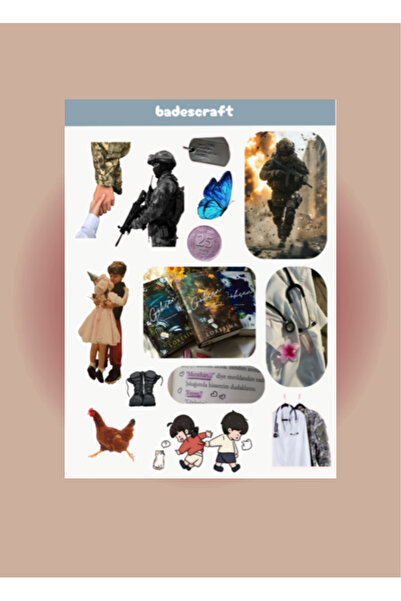 badescraft Gökçen Kitap Sticker- Kitap Konsept Sticker- Etiket - Gökçen - Aja...
