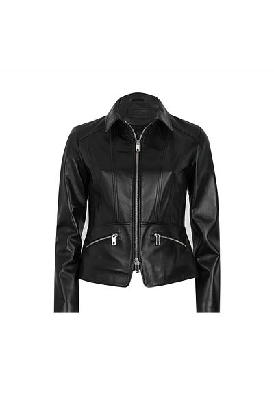 Desa Women's Black Fit Leather Jacket