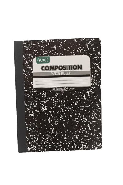 Roco دفتر ملاحظات كلاسيكي 7.5 × 9.75 بوصة - 200 صفحة مسطرة للاستخدام المدرسي أو المكتبي