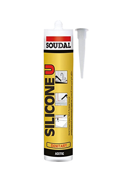 Soudal Şeffaf Silikon 280Gr Şeffaf + Yedek Başlık Uç | 1 Adet