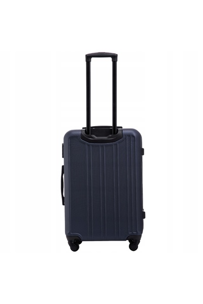 WINGS BRAND Valiză de călătorie WINGS HARRIER medie-rigidă, albastră, 4 roți, încuietoare TSA