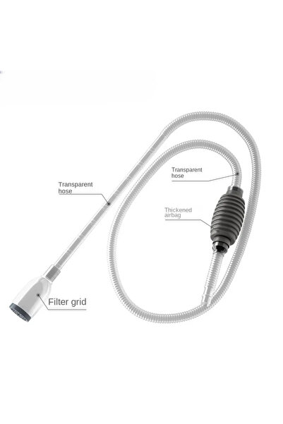 Choice1 مضخة سيفون صغيرة 1.5 متر مع فوهة فلتر لحوض السمك ومغير مياه مضخة الهواء وملحقات التنظيف اليدوية