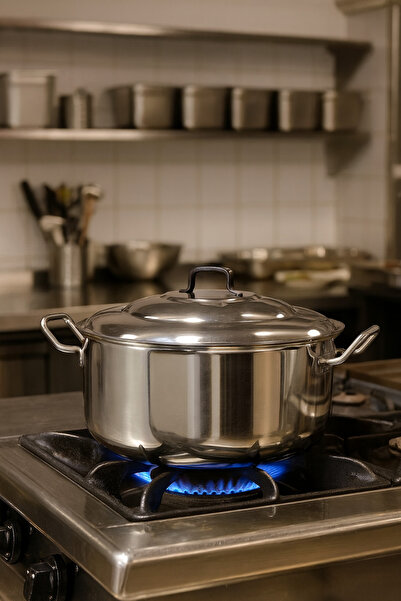 Davet Öztryakiler 19 Litre Paslanmaz Çelik Helvane Tencere -Mega Boy Tencere