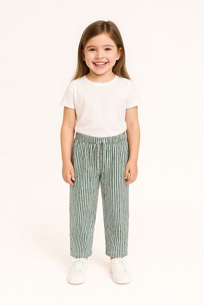 DUBAİ ÇOCUK Striped Comfortable Girl's Bottom