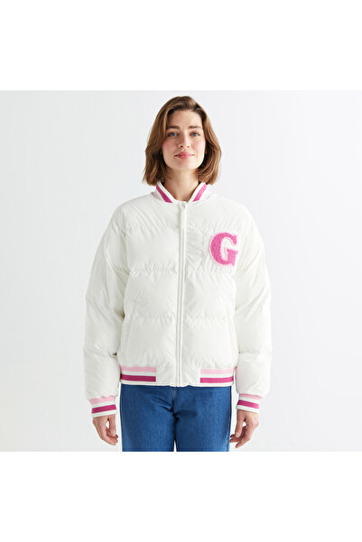 Gant Kadın Krem Hakim Yaka Logolu Bomber Ceket