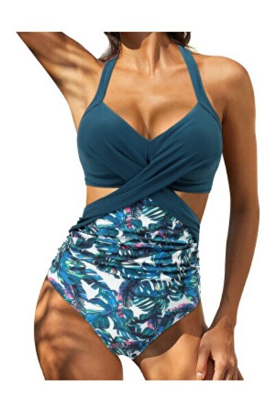 Mixbo Costum de Baie, Intreg, Decupat, Palmier Vibe, Mixbo, marime M