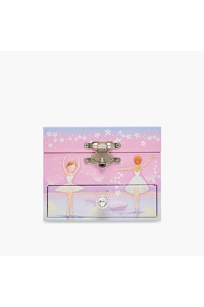 Lifestyle Ballerina Print Musical Jewellery Box with Drawer - 17x12x15 cms