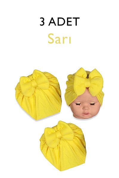 Sitilin Baby Double Layer Bowknot Bonnet 100% Cotton, Newborn and 0–12 Months Compatible Skin Friendly Stl7077