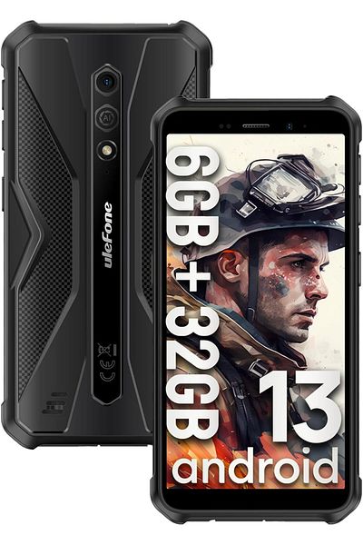 ULEFONE Armor X12 Negru 4G Dual SIM IPS 5.45 inch 6GB RAM 32GB 13MP NFC 4860mAh Android 13 Go