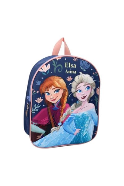 Frozen 3D children's backpack set, 29x22x9 cm, aluminum water bottle 500 ml and sandwich box 16x13x5 cm,
