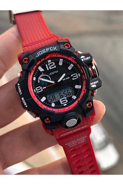 Joefox Small Case Digital and Analog 2 Years Warranty Stopwatch+Calendar+Alarm+Children's Wristwatch Je.Cbk19