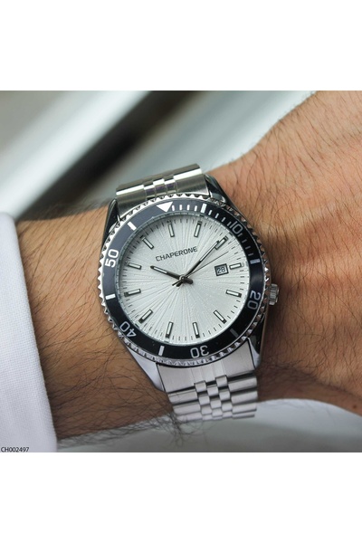 Chaperone CH002497 ساعة يد رجالية بسوار فولاذي