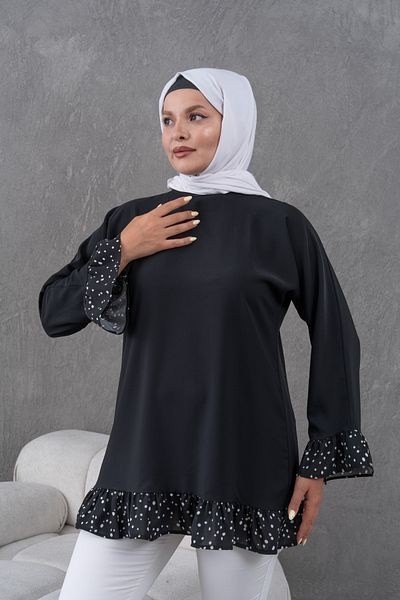 Fzd filizzade Garnished Ruffled Loose Tunic