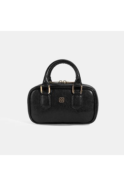 Desa Women's Black Shoulder Strap Mini Handbag