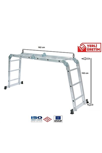 beykon madeni eşya Katlanır Çok Amaçlı Merdiven 3,50 Metre 12 Basamaklı 1.2 mm