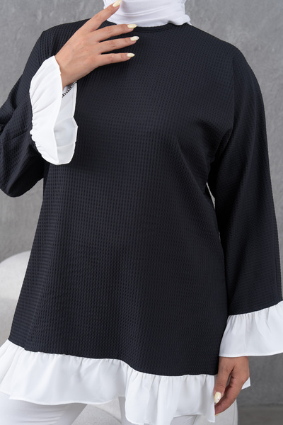 Fzd filizzade Garnished Ruffled Loose Tunic