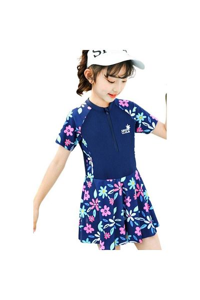 Mixbo Mixbo Children's Swimsuit, One-Piece, with UV Protection, Floral 3XL