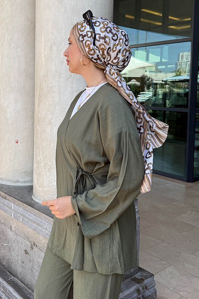 Tesettür Diyarı Mivan Double Summer Kimono Set