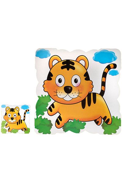 OEM Set suport farfurie si pahar, model tigrisor, 30 x 30 cm, maro