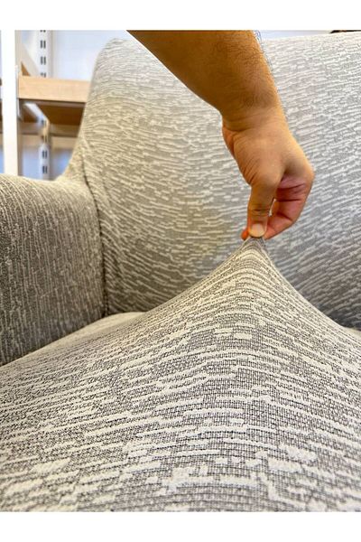 Faiend Stretch Elastic Stretchable Washable Cotton Jacquard Pattern Μονό κάλυμμα καθίσματος Κάλυμμα καθίσματος (1- τεμάχιο)