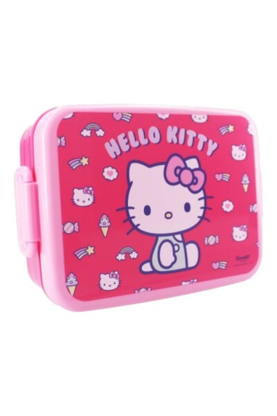 Hello Kitty 3D children's backpack set, 29x22x9 cm, 500 ml water bottle and 16x13x5 cm sandwich box, Hello Kitty