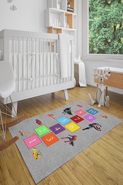 Yürük Home Welsoft Kumaş Dijital Baskılı YRKÇ7 Modeli Lastikli Çocuk Oyun Hal...