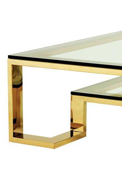 Hitit Dekorasyon Asup Orta Sehpa Pirinç Kaplama