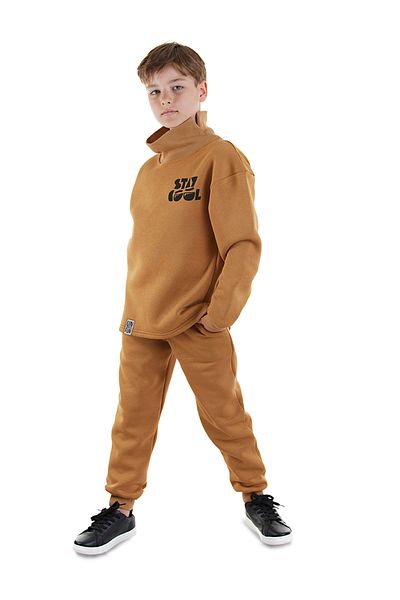 Denokids Stay Cool Oversize Boy's Mustard Tracksuit Set