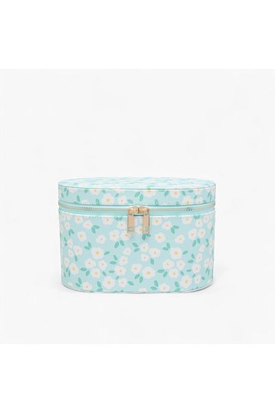 Lifestyle Floral Print Jewellery Box with Zip Closure - 23x15x14 cms