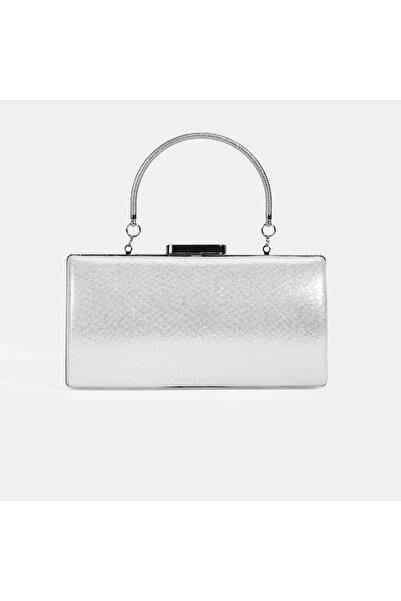 Desa Women's Silver Stone Detailed Evening Handbag