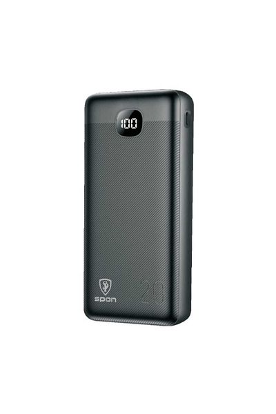 Spon 20000mAh Slim Portable Power Bank with 22.5W LED Display and Fast Charging Compatible with All Devices
