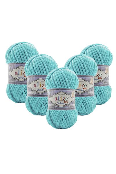 Alize 5 Pcs Velluto Velvet Hand Knitting Yarn