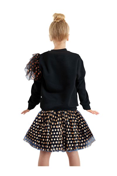 Denokids Girl's Star Black Tulle Tutu Skirt