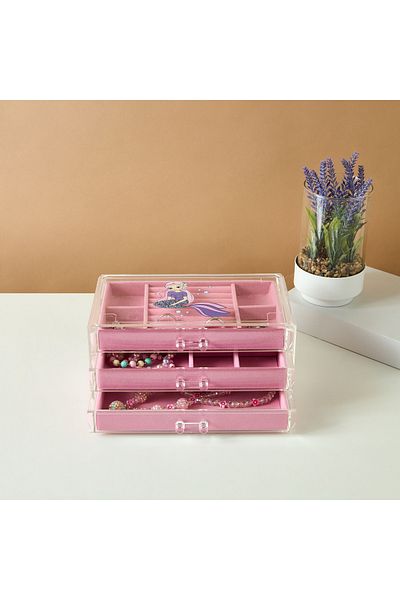 Lifestyle Mermaid 3-Compartment Jewellery Organiser - 24x15x11 cms