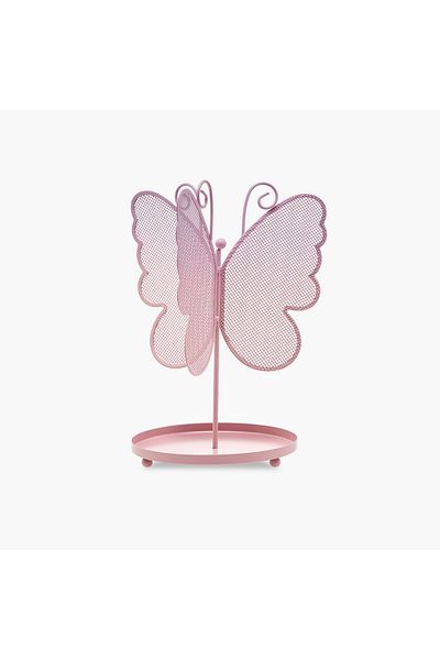 Lifestyle Butterfly Metal Jewellery Stand - 15x12x21 cms