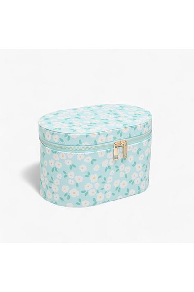 Lifestyle Floral Print Jewellery Box with Zip Closure - 23x15x14 cms