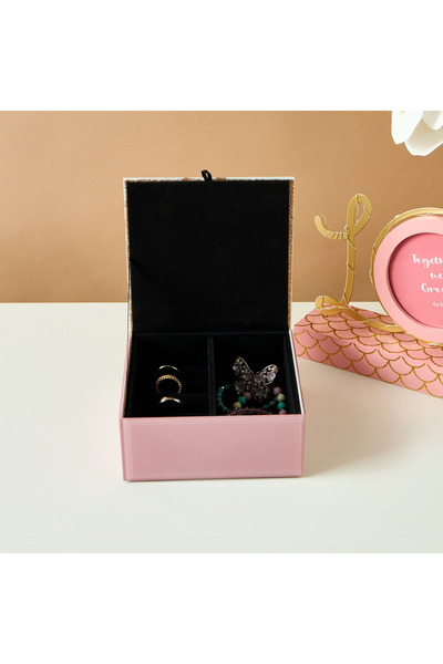 Lifestyle صندوق مجوهرات زجاجي من مجموعة حورية البحر - 14×14×7 سم