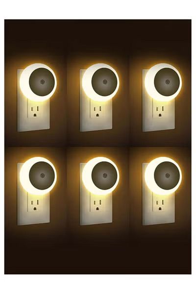 Taimi 6 Pack Nightlight Plug into Wall Night Light Sensor Led Night Light 0.5W yellow light