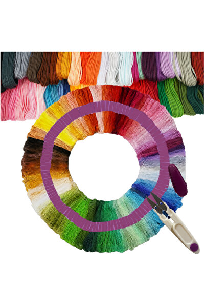 zola Set 150 ate colorate si cleste, fir 8 m, pentru broderie, impletituri si...