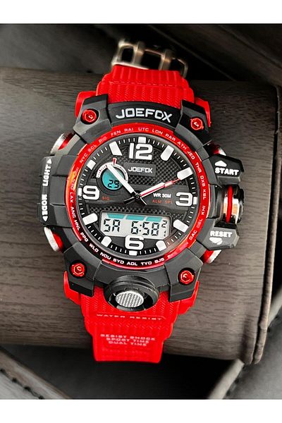 Joefox Small Case Digital and Analog 2 Years Warranty Stopwatch+Calendar+Alarm+Children's Wristwatch Je.Cbk19