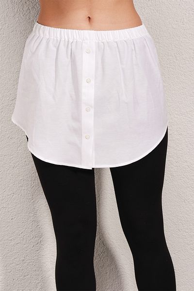 Merterium Women's Sweater Sweatshirt Six Shirt Skirt White 1058